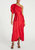 Topanga Faux Wrap Dress - Garnet Red