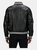 Black Leather Bomber Jacket