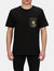 Black Tee with Camo Pocket - Black