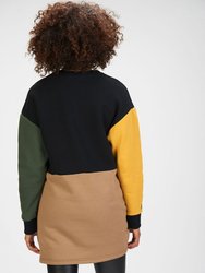 Color Block Sweatshirt Dress