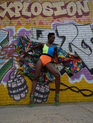 Neon Color Block Swimsuit