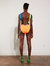 Neon Color Block Swimsuit