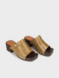 Clogs Macarena Croco Khaki