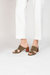 Martina Mules in Khaki Velvet Calfskin