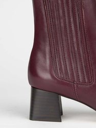 Merced Leather Boots - Burgundy