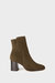 Pausa Calfskin Velvet Boots - Army