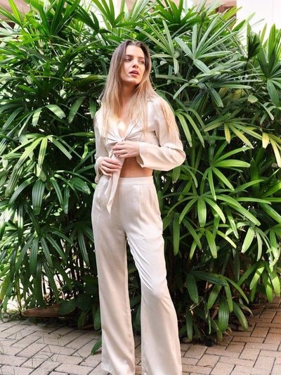 Anaphe 1970's Bell Bottom High-Waist Silk Pant product