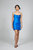 60’s Silk Cowl Mini Slip Dress - Amalfi Cobalt Blue