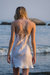 Mykonos Mini Strappy Backless Silk Dress - White