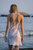 Mykonos Mini Strappy Backless Silk Dress - White