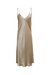 Short V Silk Dress Taupe