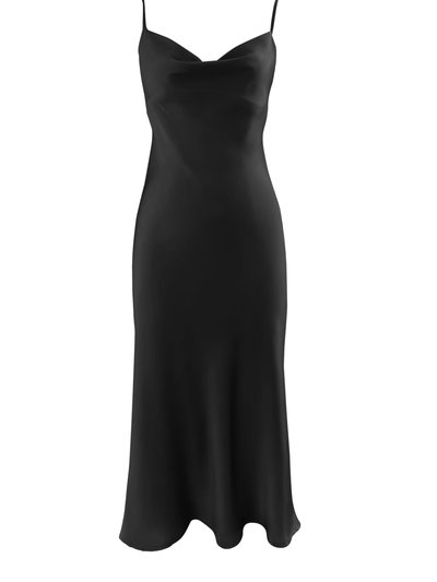 Anaphe Silhouette Silk Cowl Slip Dress Classic Black product