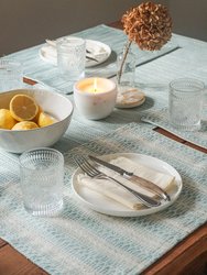 Bay View Aqua Indoor Outdoor Table Runner