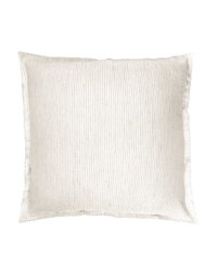 Beige Pinstripe So Soft Linen Pillow - Natural Beige & White Pinstripe