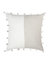 Beige Tassels So Soft Linen Pillow - Natural Beige & White