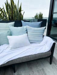 Blue Yacht Stripe 20x20 Indoor Outdoor Pillow