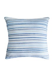 Blue Yacht Stripe 20x20 Indoor Outdoor Pillow - Blue