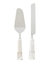 Cake Knife Server Set With Mother Of Pearl Inlay