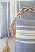 Chambray Blue Bold Stripe Linen Pillow