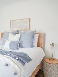 Chambray Blue So Soft Linen Pillow