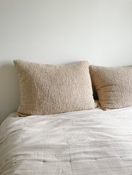 Cotton Beige Boucle Dutch Euro Pillow 28 x 36 - Beige