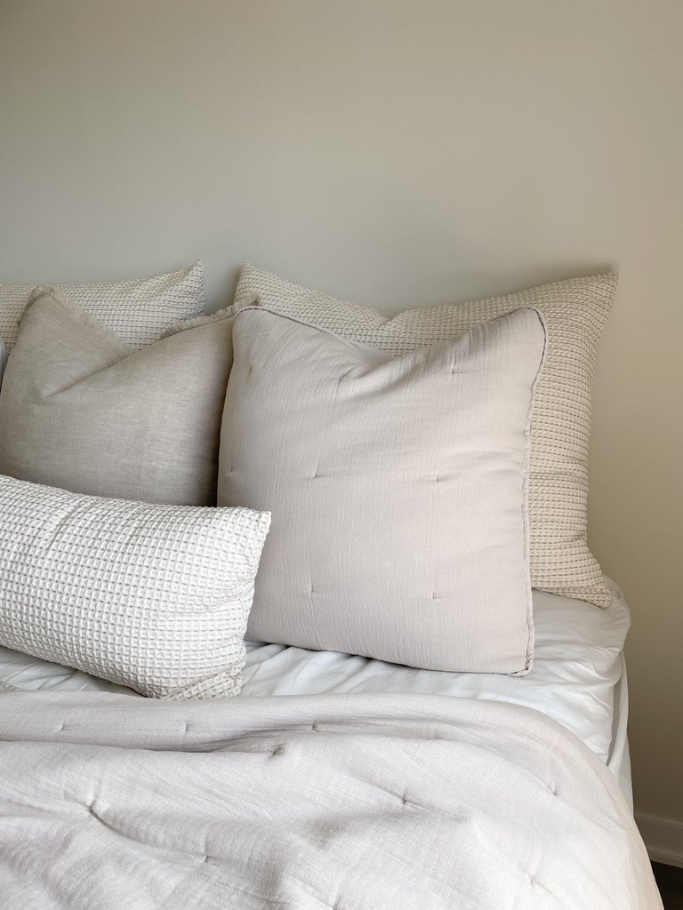 Easy Cotton Gauze Beige Euro Pillow