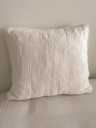 Easy Cotton Gauze Beige Euro Pillow - Beige