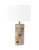 Gold Floral Wood Table Lamp - Floral