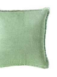 Green Cross Dye So Soft Linen Pillow - Green