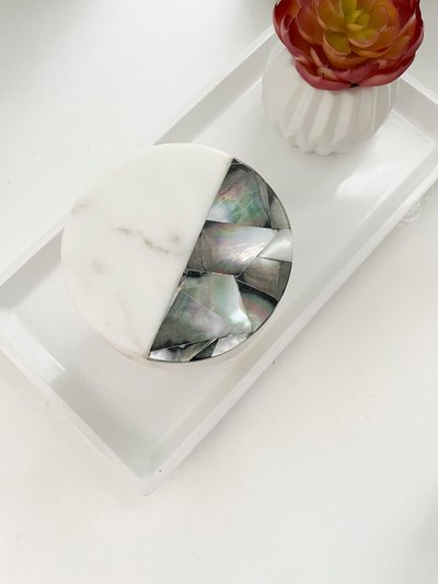 Anaya Home Grey Mother Of Pearl Lavender Candle product