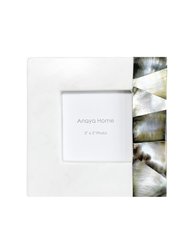 Grey Mother Of Pearl White Marble Picture Frames