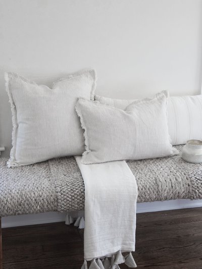 Anaya Home Grey Pinstripe So Soft Linen Pillow product