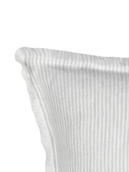 Grey Pinstripe So Soft Linen Pillow