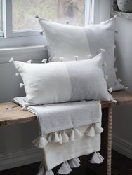 Grey Tassels So Soft Linen Pillow