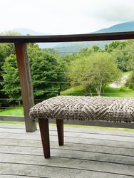 Handwoven Mocha Patterned Bench