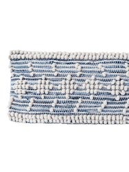 Handwoven Recycled Denim Pillow 14" x 40"