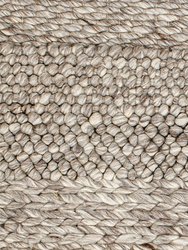 Handwoven Textured Taupe Bench