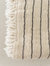 Light Beige Striped Turkish Cotton Crinkled Throw