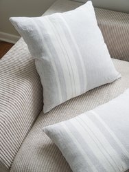 Light Grey Bold Stripes So Soft Linen Pillow