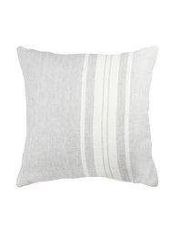 Light Grey Bold Stripes So Soft Linen Pillow - Light Grey