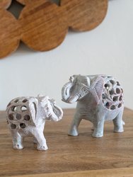 Marble Hand Carved Elephant - Small