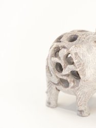 Marble Hand Carved Elephant - Small