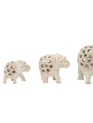 Marble Hand Carved Elephant - Small