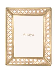 Natural Cane Wicker Picture Frame 4x6 - Natural