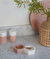 Pink Marble Salt + Pepper Holder with Spoon - Pink Marble