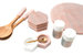 Pink Marble Salt + Pepper Holder with Spoon