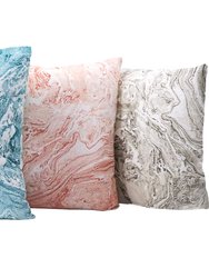 Pink Marbled Linen Pillow