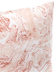 Pink Marbled Linen Pillow