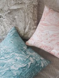 Pink Marbled Linen Pillow