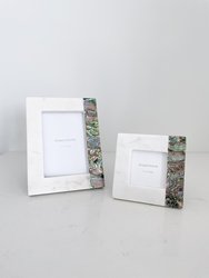 Rainbow Mother Of Pearl White Marble Picture Frames